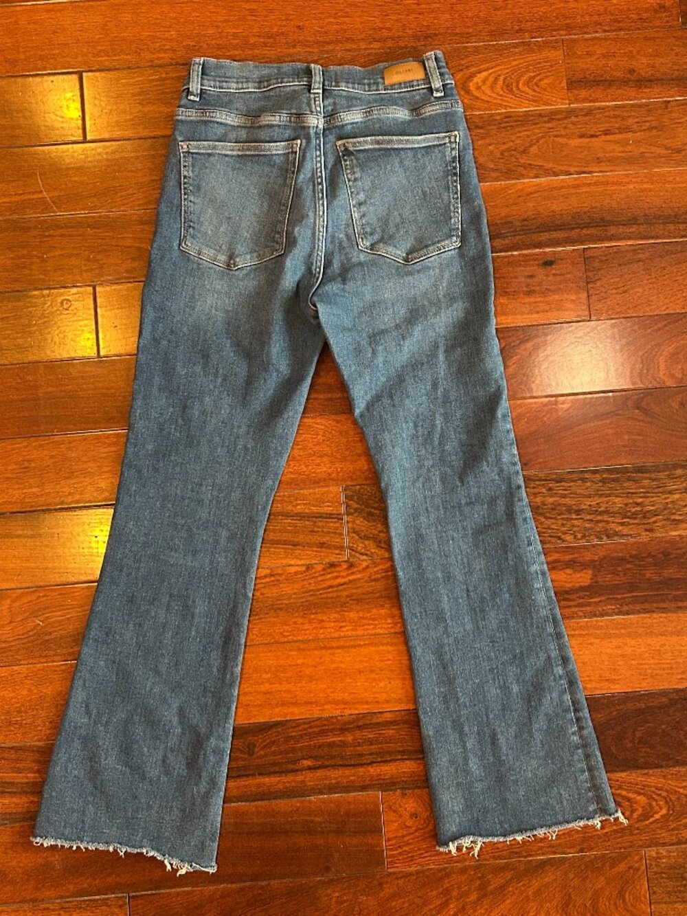 DL1961 Bridget Boot Jeans Womens 27 High Rise Bootcut Flare Raw Hem Mid Wash